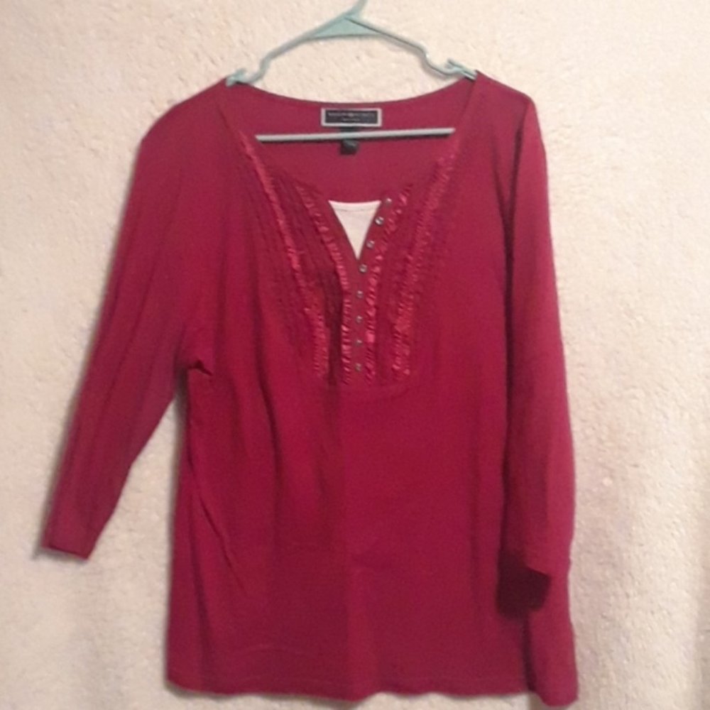 Karen Scott Long Sleeve top Size XL